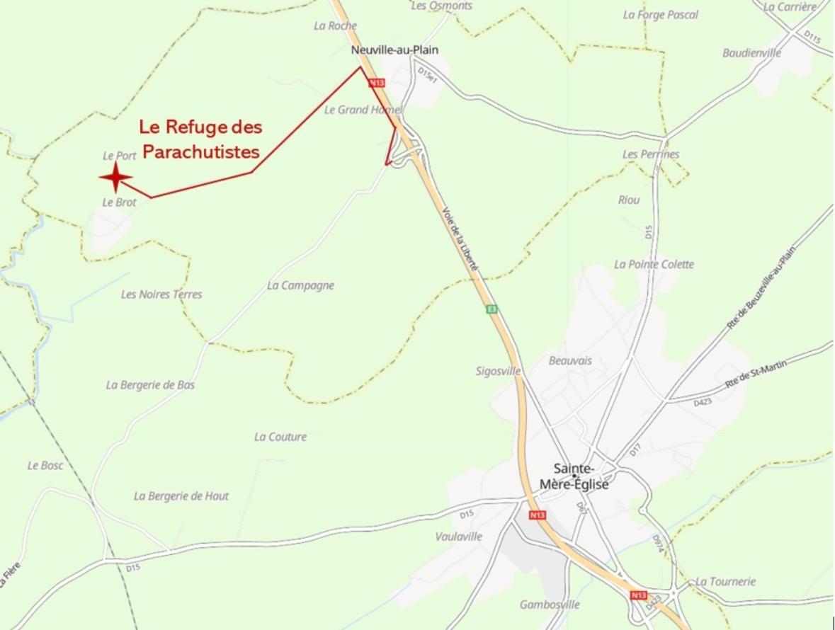 Chambre De Rose - Le Refuge Des Parachutistes - En Bordure Du Marais Neuville-au-Plain Eksteriør bilde
